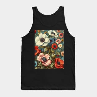 anemone and poppy flower pattern 4 Tank Top